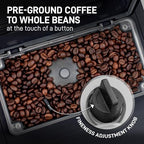 Zulay Magia Super Automatic Espresso Maker Machine with Grinder - 19 Fully Customizable Coffee Options, Auto Cleaning, Milk Foam System - for Latte, Cappuccino- Prime - Silver (13.8x18x9.4) - Image 5