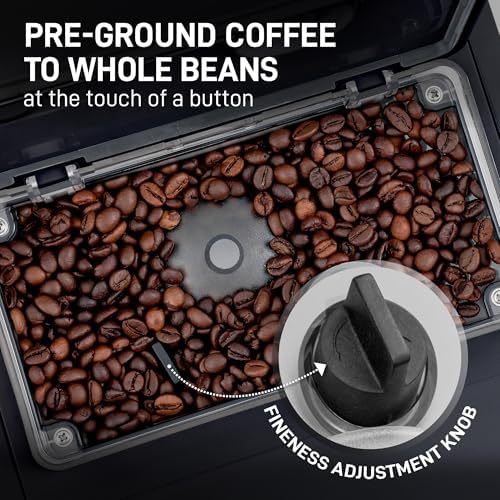 Zulay Magia Super Automatic Espresso Maker Machine with Grinder - 19 Fully Customizable Coffee Options, Auto Cleaning, Milk Foam System - for Latte, Cappuccino- Prime - Silver (13.8x18x9.4) - Image 5