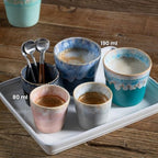 Costa Nova Wooden Box Of 8 Ceramic Stoneware Lungo Cups - Grespresso Collection, Multicolor | Microwave & Dishwasher Safe Dinnerware | Food Safe Glazing | Restaurant Quality Serveware - Image 2