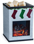 Candle Warmers ETC. Illumination Fragrance Warmer- Light-Up Warmer for Warming Scented Candle Wax Melts and Tarts or to Freshen Room, White Brick Holiday by CandleWarmersEtc