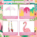 Summer Decorations for Home Indoor 8pcs Pastel Beach Tiered Tray Decor Set - Image 2