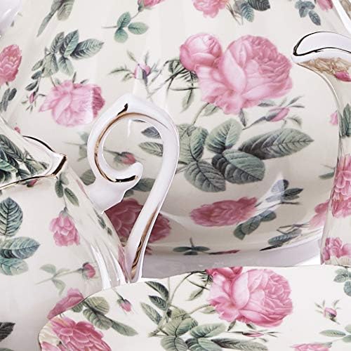 Gracie China by Coastline Imports Pink Rose Bouquet Rose Chintz 11-Piece Tea Set - Image 6