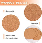 200 PCS Cork Coaster Bulk for Drink Absorbent 4 Inches Tea or Coffee Coaster Set Round Heat Resistant Bar Cup Mat Reusable Table Blank Gift for DIY Craft Holiday Wedding Birthday Party Supply - Image 3