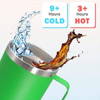 20 oz Tumbler with Handle and Lid Insulated Travel Coffee Mug Mix 12P - Image 4