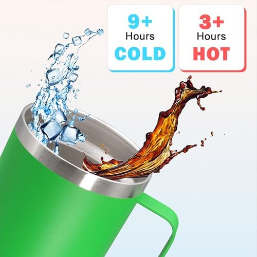 20 oz Tumbler with Handle and Lid Insulated Travel Coffee Mug Mix 12P - Image 4
