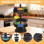 Tea Holder Organizer 3-Tier Large Capacity Rotating Sugar Packets Chest - Image 4