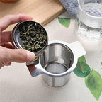 Tea Filters Double Handles Tea Infuser with Lid Stainless Steel Fine Mesh Coffee Filter Teapot Cup Hanging Loose Leaf Tea Strainer - Image 3