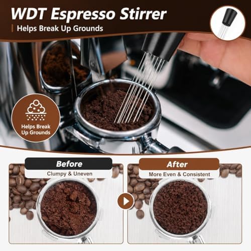 Espresso Tamper Set 54mm, 9 PCS Espresso Accessories Kit & Tamping Station - Image 4