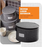 storageLAB 4-Piece China Plate Storage Set | Hard Shell Dividers | Gray - Image 6