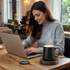 Coffee Mug Warmer Set for Desk, Smart Heated Electric Tea Cup Warmer Plate - Image 4