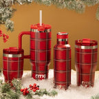 RTIC 40oz Road Trip Tumbler, Insulated, Ceramic Lined, Red Plaid - Image 6
