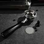DIBTSA 58mm Bottomless Portafilter Compatible with Breville Dual Boiler BES920, Oracle BES980, Oracle Touch BES990, with Filter Basket and Puck Screen, Anodized Aluminum Handle, Black - Image 5