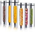 Mimorou 6 Pack 60 oz Airtight Stainless Steel Kitchen Canisters, Silver by Mimorou
