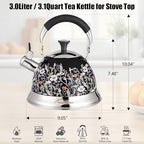 Tea Kettle, 3.1QT Vintage Whistling Tea Kettle for Stovetop - Image 6