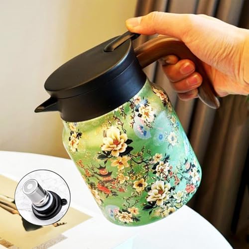 Thermal Tea Pots, Coffee and Beverage Dispenser, Stainless Steel Thermal Tea Pot, Coffee Carafes with Tea Infuser and Strainer, 33.8 Oz Hot Cold Beverage Dispenser, Insulated Tea C - Image 4