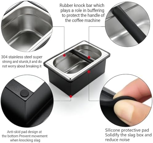 Espresso Knock Box,Stainless Steel Knocker Storage Box - Image 7