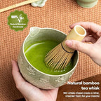 Matcha Whisk Set, Ceramic Matcha Set, 6 Pcs Matcha Kit Includes Matcha Bowl, Matcha Whisk with Holder, Bamboo Scoop, Scoop Rest, Sifter, Ceremonial Matcha Tea Set, Perfect Gifts, Green - Image 6