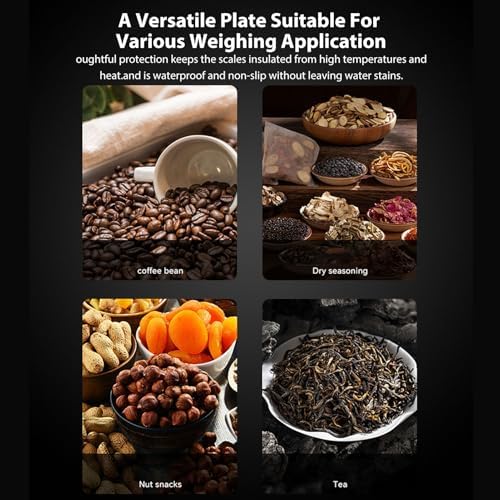 Asixxsix Coffee Bean Dosing Cup, 0.1g High Precision Round Bowl Design Electronic Coffee Scale USB Rechargeable LED Display Digital Kitchen Scale for Coffee Bean & Tea (Black) - Image 5