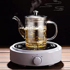 LJYT Glass Teapot Stovetop Safe Glass Teapot with Removable Infuser Stovetop Safe Glass Tea Kettle,Tea Pot for Loose Leaf Tea,for Tea Maker for Home Office (Color : D, Size : 350ML) - Image 2