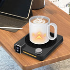 Luocute Coffee Mug Warmer, 9 Temperature Settings Electric Cup Warmer with Auto Shut Off Timer for Desk Coffee Tea Milk Beverage (US Plug 110V) - Image 3