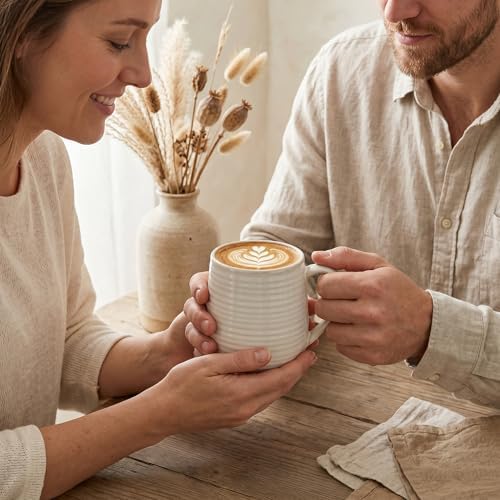 Coffee Mugs, 15 Ounce Coffee Cups Set of 6, Ceramic Mugs with Handle - Image 2