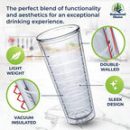 Insulated Drinking Glasses 22oz 4-pack - Great for Iced Coffee & Hot Drinks - Image 4