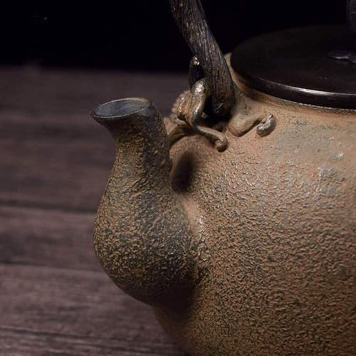 Pure Handmade Cast Iron Teapot 1.4L Uncoated Traditional Kettle For Healthy Tea Brewing & Rust-Resistant Interior - Image 3