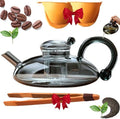 Glass Teapot Set with Removable Infuser Heat Resistant Loose Leaf Tea Pot for Loose Tea Coffee Herbal Tea(Gray) by Unknown