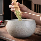 Matcha Tea Set with Whisk Bowl Spoon Holder, Japanese Traditional Manual Kit Style1 - Image 5
