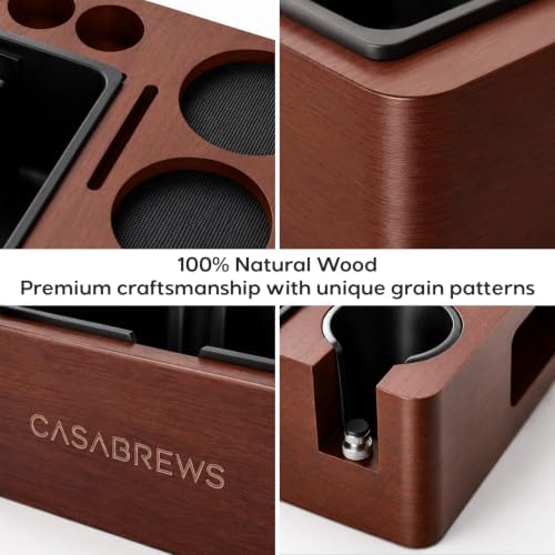 CASABREWS Wooden Espresso Tamping Station Kit 51mm and Knock Box - Image 4