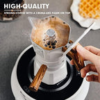Bincoo 120ML Stovetop Espresso Maker Double Valve Moka Pot with Thermostat Extractor Prevent over-extraction,Italian Espresso Moka Pot with Powder Dispenser and Filter Paper for Home(Green) - Image 2