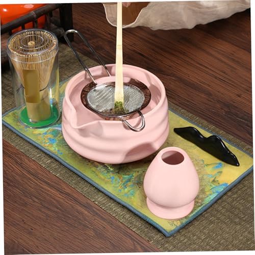 5PCS/Set Matcha Whisk Set with Bowl, Whisk, Sifter, Scoop and Holder for Matcha Tea - Image 5
