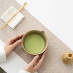 Ceramic Matcha Whisk Set Vintage Gray Yellow Japanese Matcha Sets of 8 Macha Kit(Matcha Whisk (Chasen), Matcha Whisk Stand,Scoop, Matcha Bowl with Spout,Sifter and Kettle,Water Thermometer) - Image 7