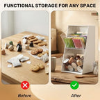 2 Pack Large Coffee Pod Holder, Coffee Station Counter Container Stackable Pantry Storage Organizer Bins, Creamer Suger Plastic Accessories Organizer for Office Home Kitchen Supplies(White) - Image 4