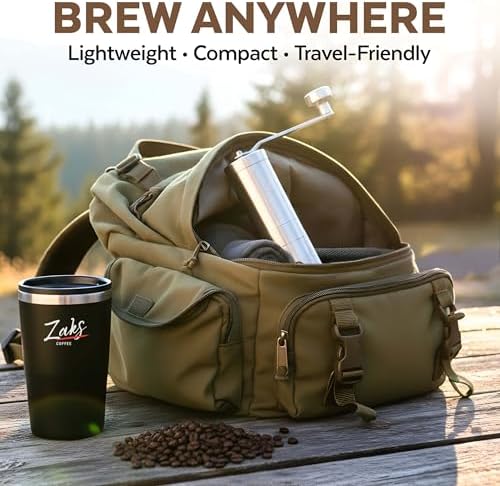 ZaksCoffee Manual Coffee Grinder Stainless Steel Core – Hand Coffee Grinder with 11 Adjustable Settings, Durable Handle and Knob, Portable and Quiet Design for Travel or Home Brewing - Image 3