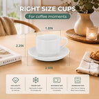 3 Ounce Espresso Cups Set of 4, White - Image 3