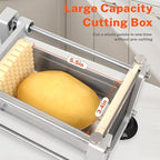 French Fry Cutter for Potatoes, Stainless Steel Blades, Silver - Image 3