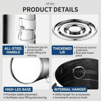 304 Stainless Steel Milk Can Milk Bucket,1.32-33 Gal Drink Dispenser Spigot - Image 4
