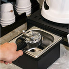 Coffee Knock Box, Stainless Steel Coffee Espresso Knock Box Coffee Grounds Bin with Noise Reduction Rubber Ring, Barista Espresso Machine Accessories - Image 4