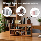 Coffee Cup Holder for Countertop Walnut Wood Coffee Mugs Holder for Kitchen Mug Display Rack (3-Tier wood A) - Image 4