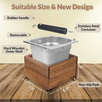 Knock Box | Large Capacity Espresso Knock Box | Non-Slip Base Knock Box Espresso | Coffee Knock Box | Shock Absorbant Espresso Knock Box and tamp station | Knock box for espresso coffee grounds - Image 5