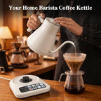 Mecity Electric Gooseneck Kettle with Touchscreen Base, 6 Presets Temperature Control, 2 Hours Keep Warm, 304 Stainless Steel Interior, Fast Boil Tea & Pour Over Coffee Kettle, 0.8L 1500W, Cream Color - Image 7