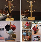 Kitchen Countertop Mug Holder Tree, Wooden Mug Cactus Rack Holder Stand, Coffee Mugs & Tea Cup Storage Rack, for Kitchen Tabletop Countertop Pantry - Image 3