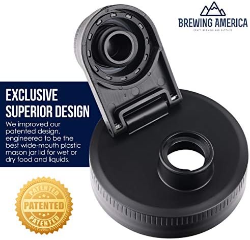 Brewing America Nesting Jar with Drinking Lid as Travel Cup, 1 Pint (16 oz) with Black Pouring Lid on Wide Mouth Ball Nesting Mason Jar, USA-Made To Go Drink Cup, Fits in Car Cup Holders, 1-Pack - Image 4