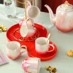 Water Pitcher Ceramic Kettle Cup Water Set with Iron Stand Household teapot Tea Set Large Capacity Cold Kettle Gift Set Water Jug - Image 4