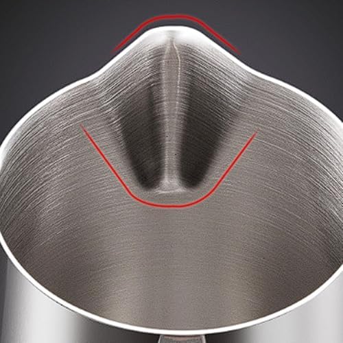 350ml or 600ml Stainless Steel Milk Frothing Pitcher Steaming Pitcher With Internal Scale Coffee Milk Frothing Cup for Espresso Machines (white, 350ml) - Image 7