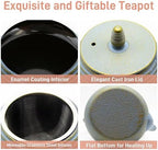 Teapot with Stainless Steel Infuser for Loose Tea, Cast Iron Tea Kettle for Stovetop Safe, Cast Iron Teapot Coated with Enameled Interior(33.8oz/1000ml) - Image 7