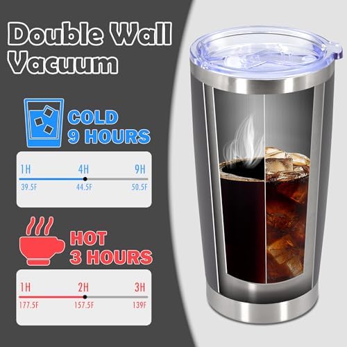 20oz Tumbler Stainless Steel Tumbler Coffee Tumbler with Lid Grey, 12P - Image 5
