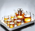 chinese tea set portable tea set gongfu tea set Tea Kettle Infuser Stovetop Gift Set - Glass Teapot with Removable Stainless Steel Strainer, Tea Maker by Unknown