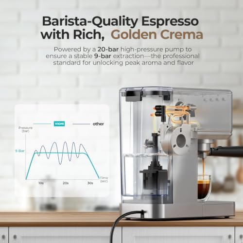 VIOMI T1A Espresso Machine with Milk Frother, Instant Cold Brew Maker - Image 3